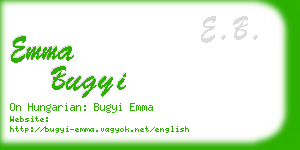emma bugyi business card
